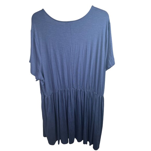 Lane Bryant Short Sleeve Babydoll Fit & Flare Mood Indigo Plus Size 30/32 - Picture 11 of 14